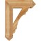 Ekena Millwork Olympic Arts and Crafts Rough Sawn Bracket w/ Offset Brace, Western Red Cedar, 8"W x 24"D x 32"H BKT0806X24X32OLY03RWR - alternate 3